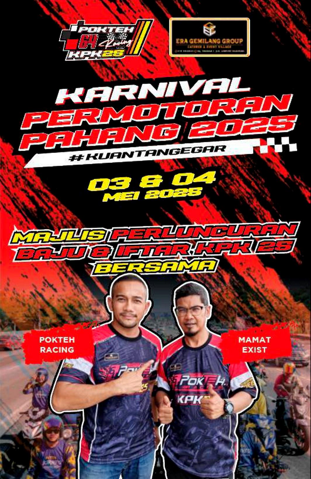 Mamat Exists serikan Karnival Permotoran Kuantan 3 Mei